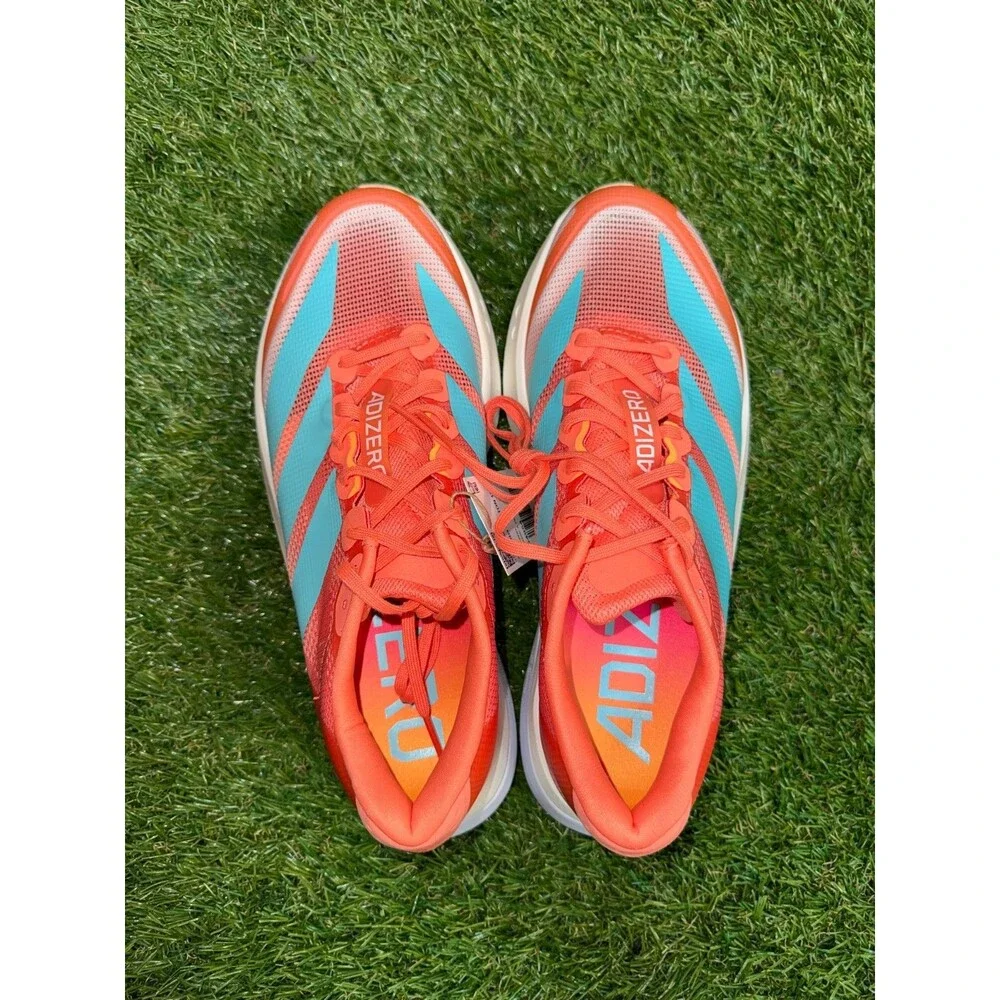Women Size 7.5 adidas Adizero Boston 13 Semi Coral Aqua Running Shoes JS4954 NEW